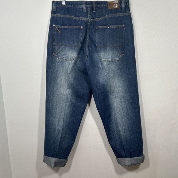 Vtg Source Jeans Mens 38 X 34 Blue Straight Baggy Loose Fit Grunge Y2K - Picture 2 of 10